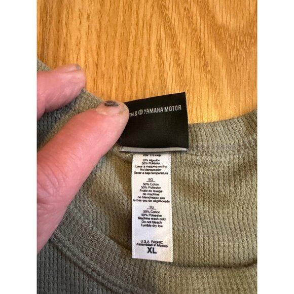 Yamaha Star Motorcycles Shirt Long Sleeve T-Shirt XL Gray Ribbed Cotton Poly - Picture 3 of 5